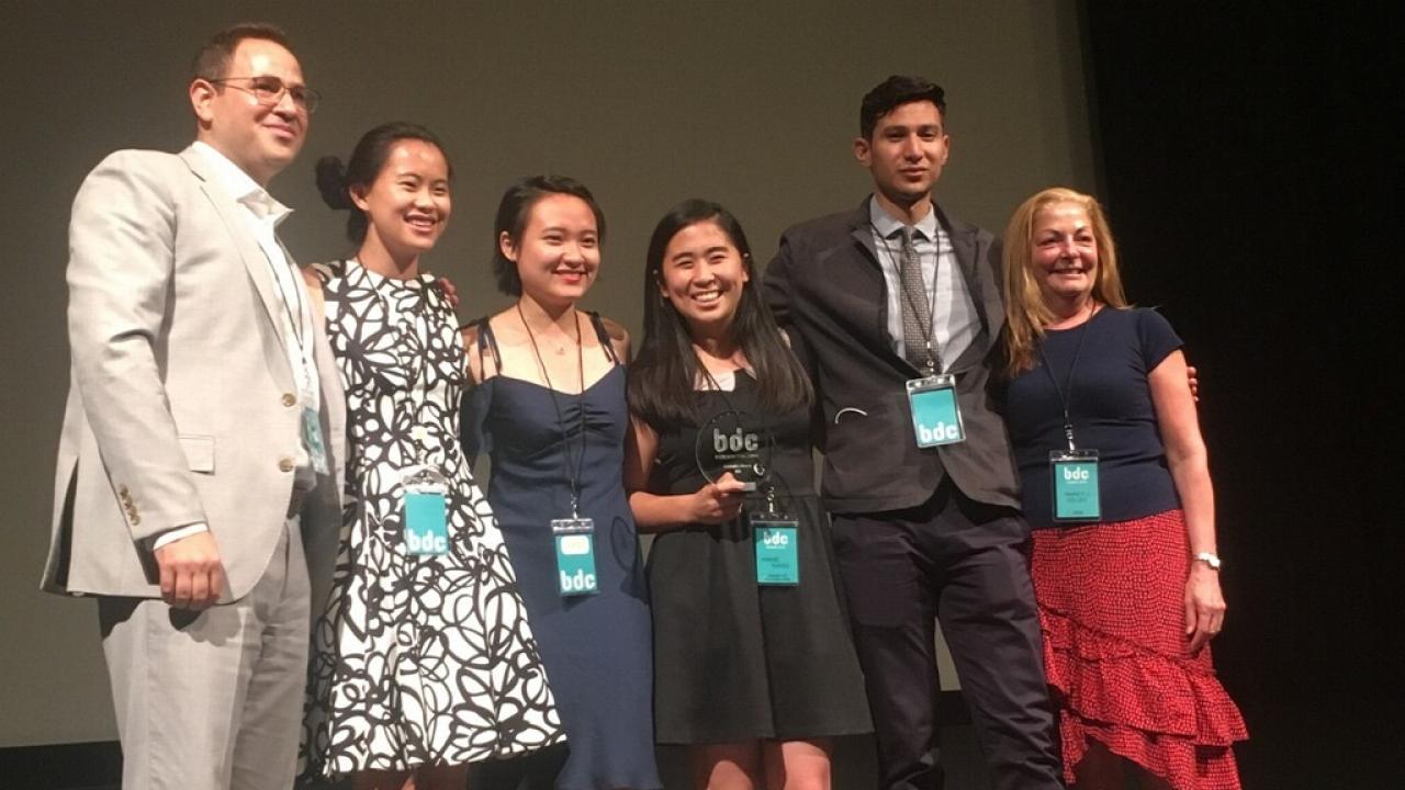 2019 UC Davis BioDesign Challenge team in New York City.