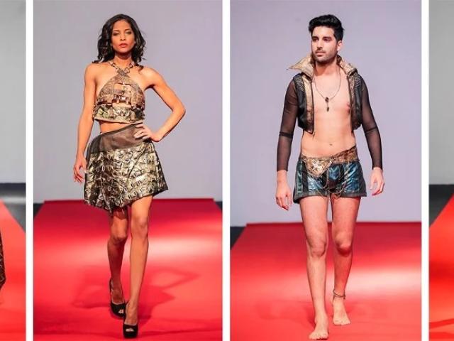 Kombucha dresses designed by Sacha Laurin at Paris Fashion Week.